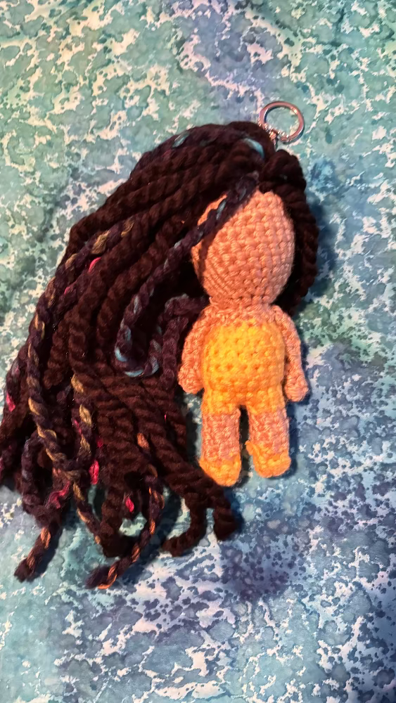 Mini Madama Dolls - Yellow Shorts/Black-Multi colored hair