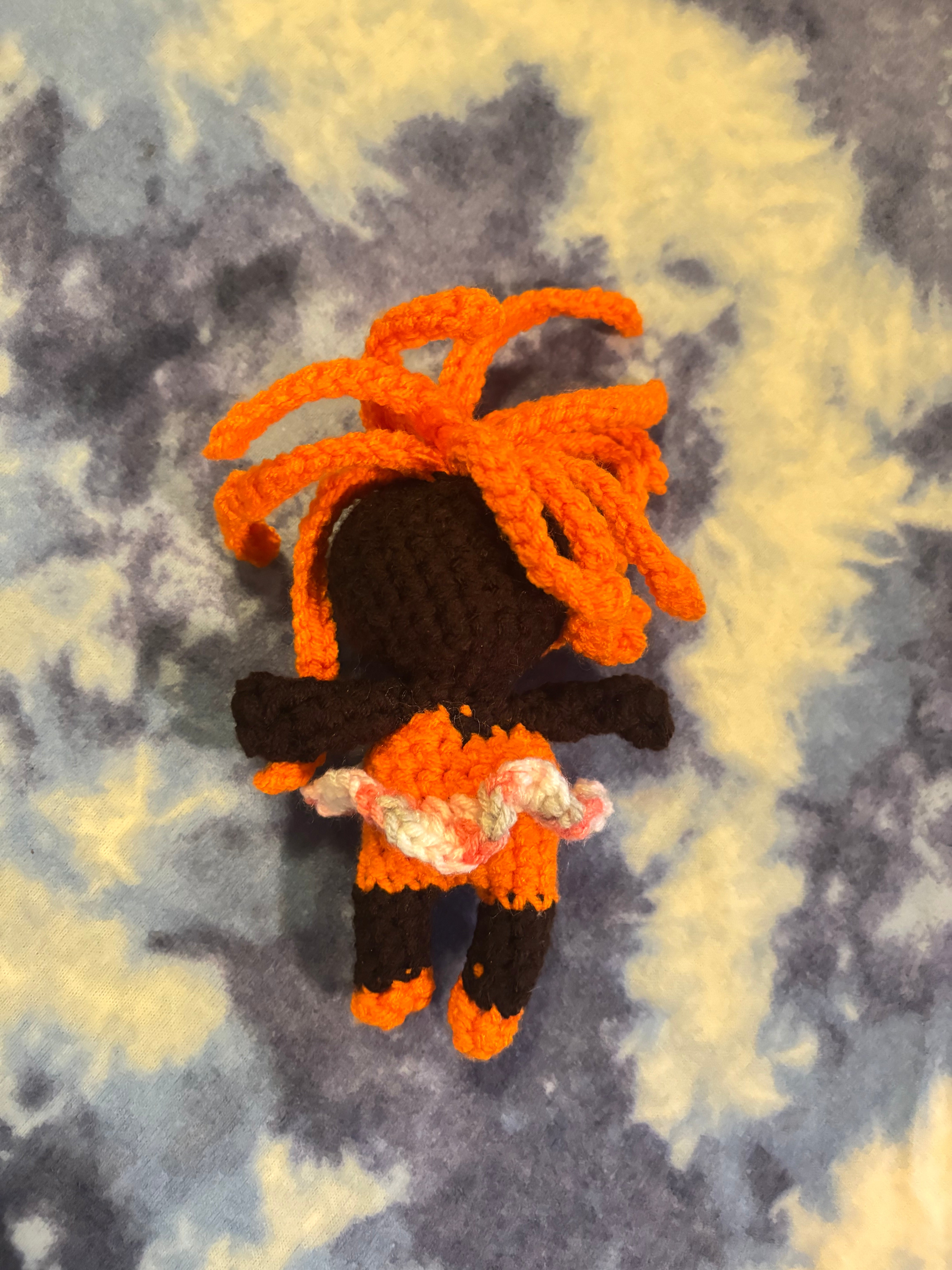 Mini Madama Doll - orange dress, orange braids